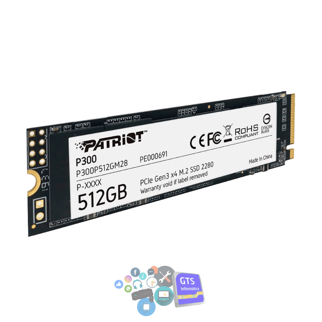 Ssd M.2 Pcie 512Gb Patriot Nvme P300P