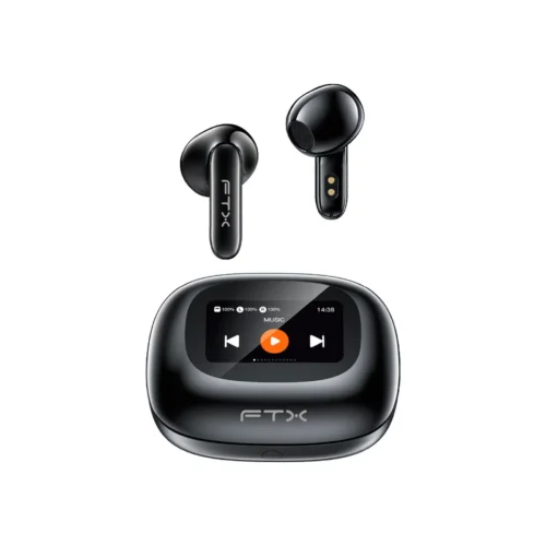 Auriculares Earphone FTX E97L-BK BT/Mic/Touch/IPX6 negro C/Pant LED