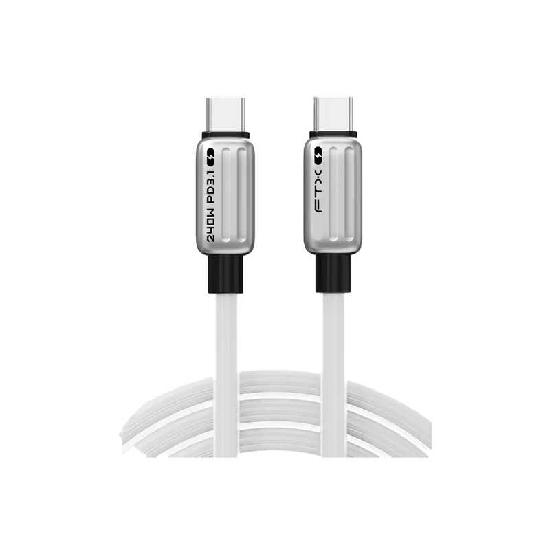 Cable USB-C/USB-C 2m FTX CM240-ZSW2 p/Iphone/240W/PD 3.1 blanco