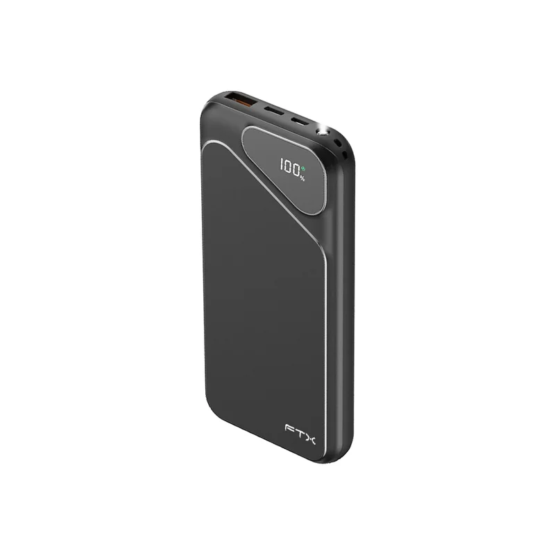 Cargador Portatil FTX 10000MAH 22.5W PB-10LCD-BK Power Bank negro C/Cab IN