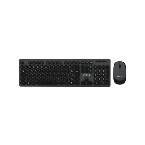 Combo Teclado y Mouse inalámbrico FTX KM400 Num/por/Pop/NEGRO-GRIS