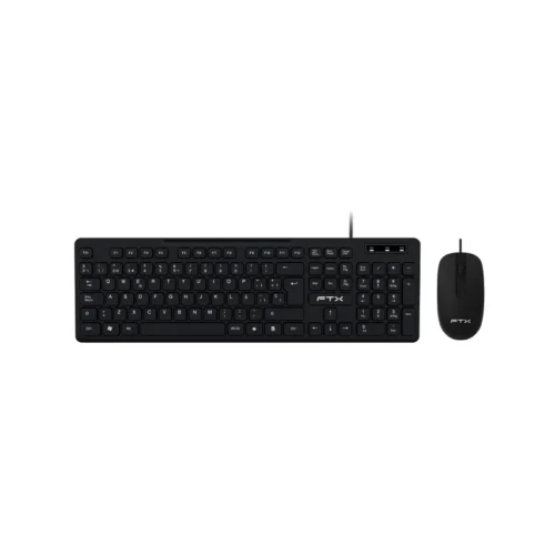 Combo Teclado y Mouse USB FTX KM086 Num/Esp/Negro