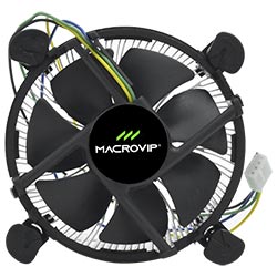 Cooler Para Procesador Macrovip Intel MV-CPC1 1155 / 1150 / 1151 / i3 / i5