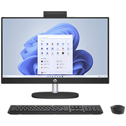 Desktop All In One 24-CR0253LA AMD Ryzen 5 7520U Pantalla Full HD 23.8" / 8GB de RAM / 512GB SSD / FreeDOS - Negro (Español)
