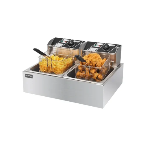 Freidora Eléctrica FTX 20L 5000W 220V Acero Inox C/2 Cestas DF-20