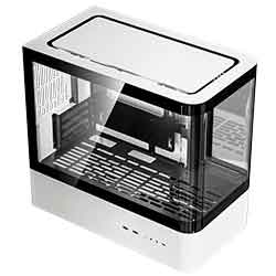 Gabinete Gamer darkFlash HM1 Art Ultra Micro ATX - Blanco