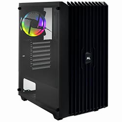 Gabinete Gamer Mtek MK2606 Mid Tower / 1 Cooler RGB - Negro