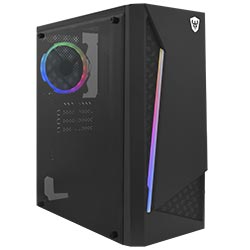 Gabinete Gamer Satellite 1102K ATX / 1 Cooler / RGB - Negro