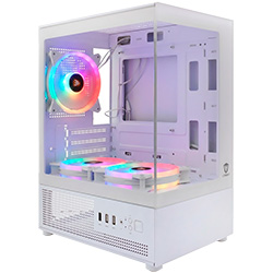 Gabinete Gamer Satellite K8502 Micro ATX / 3 Cooler - Blanco