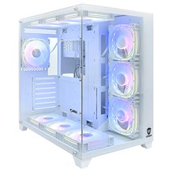 Gabinete Gamer Satellite K899 ATX / 10 Cooler - Blanco