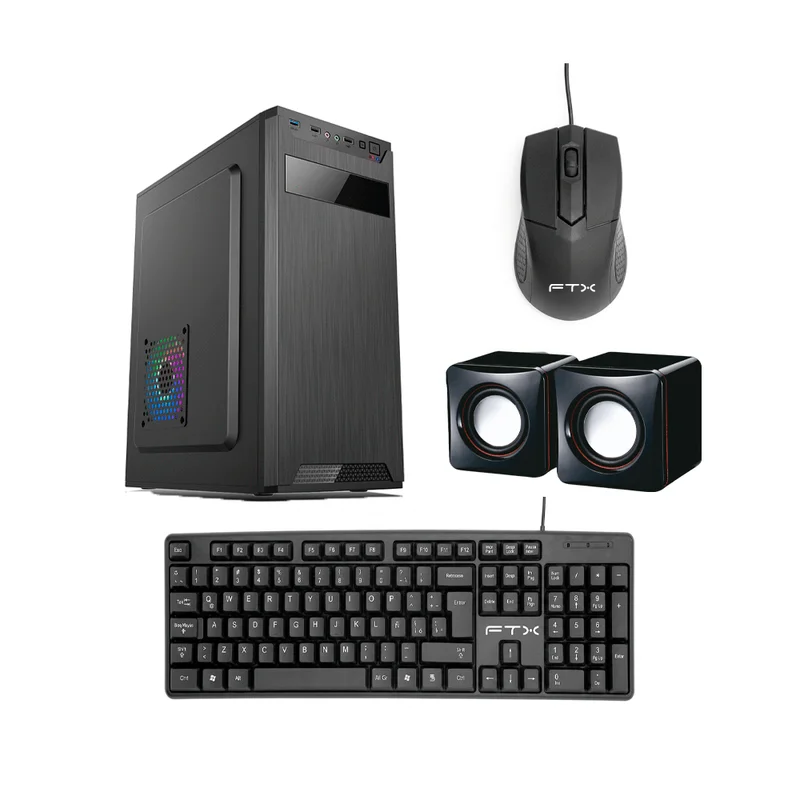 Gabinete Kit FTX PCC-5W5 500W Mouse+tecl/Esp+spk ATX/MATX/ITX