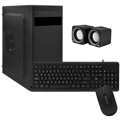Gabinete Kit Mtek DK01 Fuente 500W / Speaker / Mouse / Teclado Espanhol - Negro