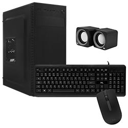 Gabinete Kit Mtek DK05 Fuente 500W / Speaker / Mouse / Teclado Portugués - Negro