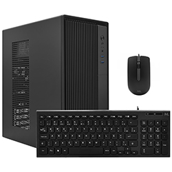 Gabinete Kit Mtek MKT2802 Fuente 500W / Mouse / Teclado Portugués - Negro