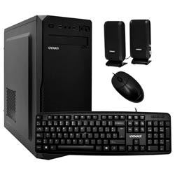 Gabinete Kit Satellite K701 Fuente 200W / Speaker / Mouse / Teclado Español - Negro