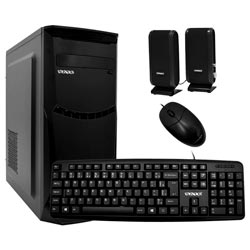 Gabinete Kit Satellite K703 Fuente 200W / Speaker / Mouse / Teclado Portugués - Negro