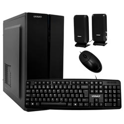 Gabinete Kit Satellite K704 Fuente 200W / Speaker / Mouse / Teclado Portugués - Negro