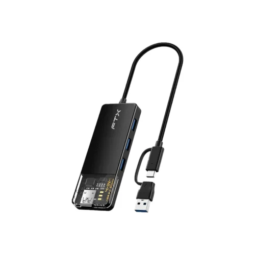 Hub USB-C/USB-A 3.0 FTX-HUBT3-PB 4 Port/5 GBPS negro