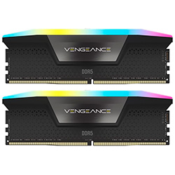 Memoria RAM Corsair Vengeance RGB DDR5 96GB (2x48GB) 6800MHz - Negro (CMH96GX5M2B6800C34)