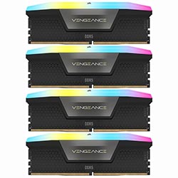 Memoria RAM Corsair Vengeance RGB DDR5 96GB (4x24GB) 6000MHz - Negro (CMH96GX5M4B6000C30)