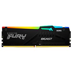 Memoria RAM Kingston Fury Beast 16GB 6400MHz RGB - Negro (KF564C32BBEA-16)
