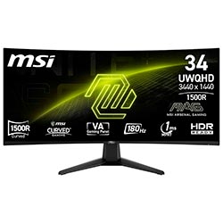 Monitor Gamer MSI Mag 346CQ 34" UWQHD Curvo VA 180Hz / 1Ms - Negro