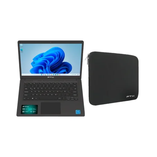 Notebook FTX Cel N14-C2564ES 1.1/4/256/W11H/14″ HD/RJ45/Negro +funda