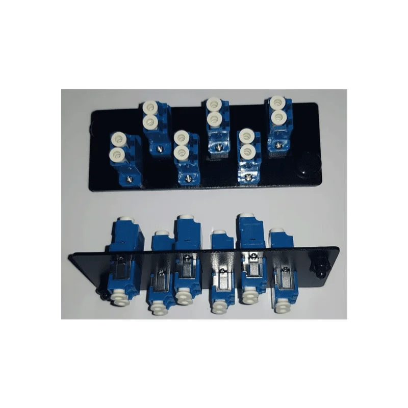 Panel Adaptador Fibra O. Duplex X6 LC-UPC SM 12P LP-F1716CBKS11 Lanpr