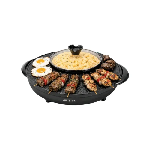 Parrilla Eléctrica + Olla FTX 1360W 220V 1.5L Redonda EG2-340