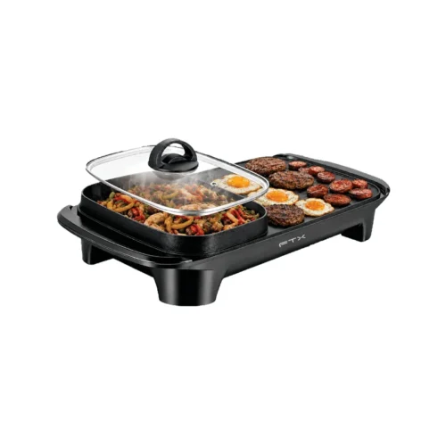 Parrilla Eléctrica + Olla FTX 1360W 220V 2EN1 Rectangular EG2-136