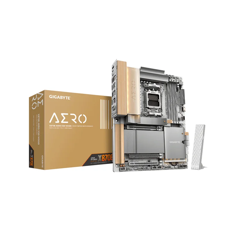 Placa Madre AM5 X870E Aero X3D Wood DDR5 Gigabyte S/R/HDMI/4M2/WIFI/USB4/ATX