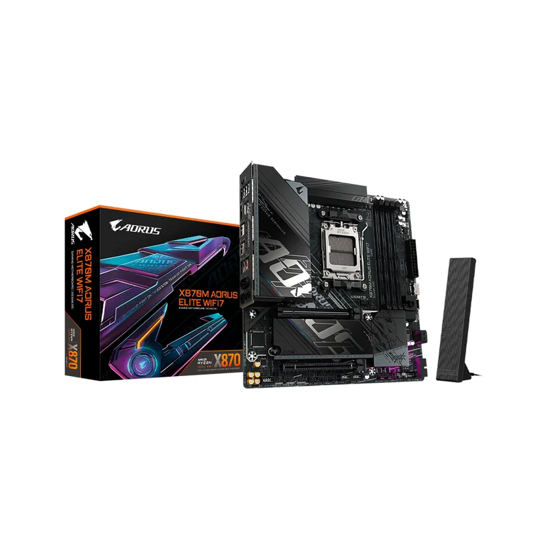 Placa Madre AM5 X870M Aorus Elite WIFI7 DDR5 Gigabyte S/R/HDMI/2M2/USB4/MATX