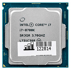 Procesador Intel Core i7 8700K Socket LGA 1151 / 3.7GHz / 12MB - OEM