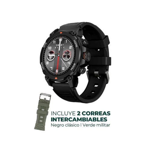Smartwatch FTXG6-BB 57mm Negro+ 1 Correa verde Extra