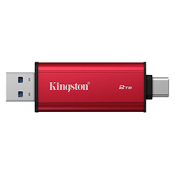 SSD Externo Kingston 2TB Dual Portable SSD USB-C / USB 3.2 - Negro / Rojo (SPSD/2TB)