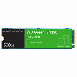 SSD Western Digital M.2 500GB WD Green SN350 NVMe - WDS500G2G0C