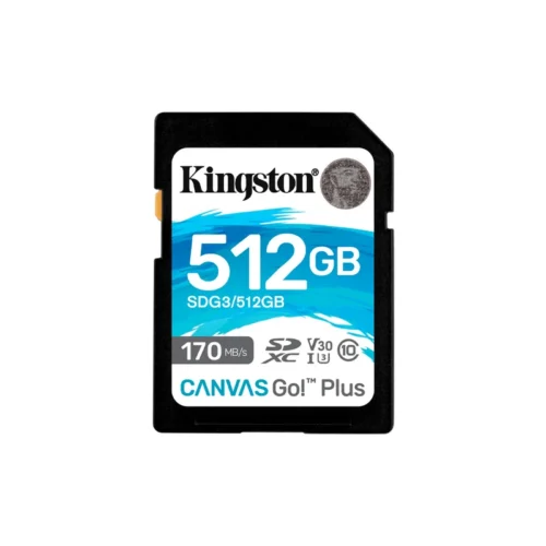 Tarjeta de Memoria SD Kingston 512 GB SDG3/512 GB 170/90 Canvas GO Plus