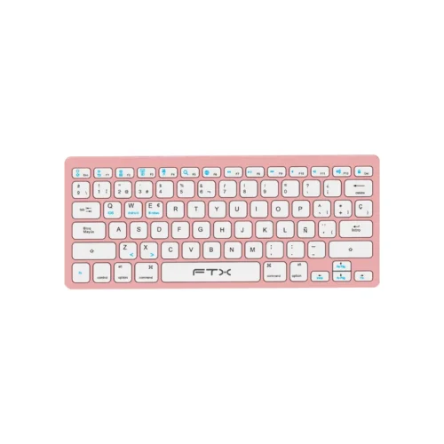 Teclado Bluetooth FTXB1000 Ultra Slim Esp/Rosa