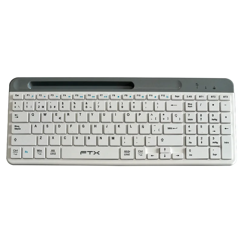 Teclado inalámbrico/Bluetooth FTXB105 Num/Esp/Blan