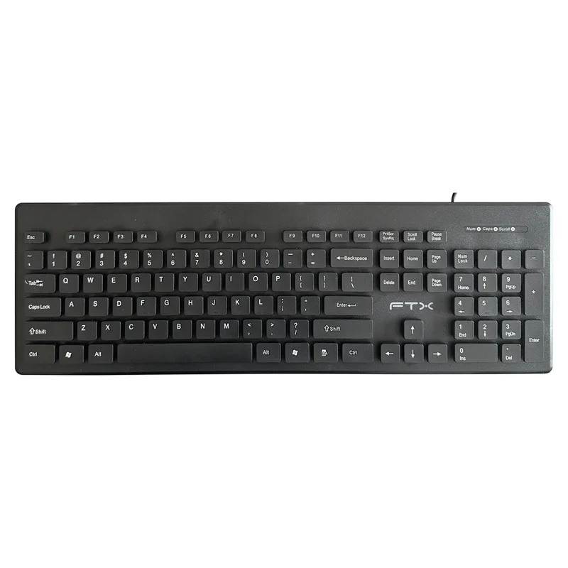 Teclado USB FTXK100E Num/Ing/Negro