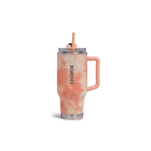 Vaso Térmico Igloo 950ml Sstl Trvl Mug Ice Dye C/Pajita Naranja 4P