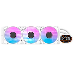 Water Cooler Para Procesador darkFlash DH360D V1.2 Wave Series 360mm ARGB - Blanco
